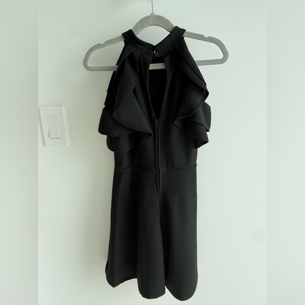 Elegant Black Halter Dress
